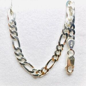 925 Italy Fígaro Bracelet - Sterling, 4.6mm wide, 8.5” long